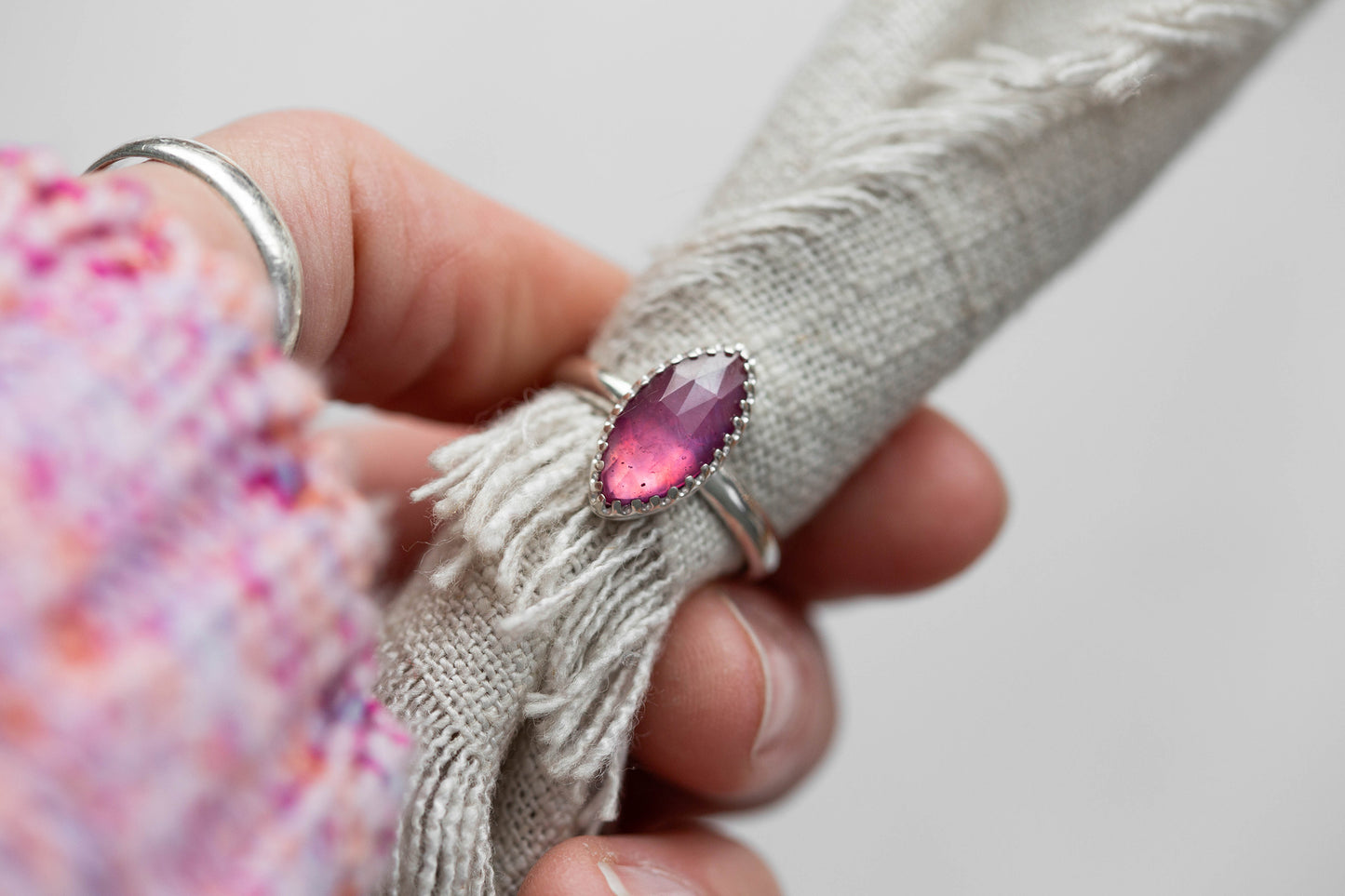 Size 7.5 | Pink Sapphire Ring | #3