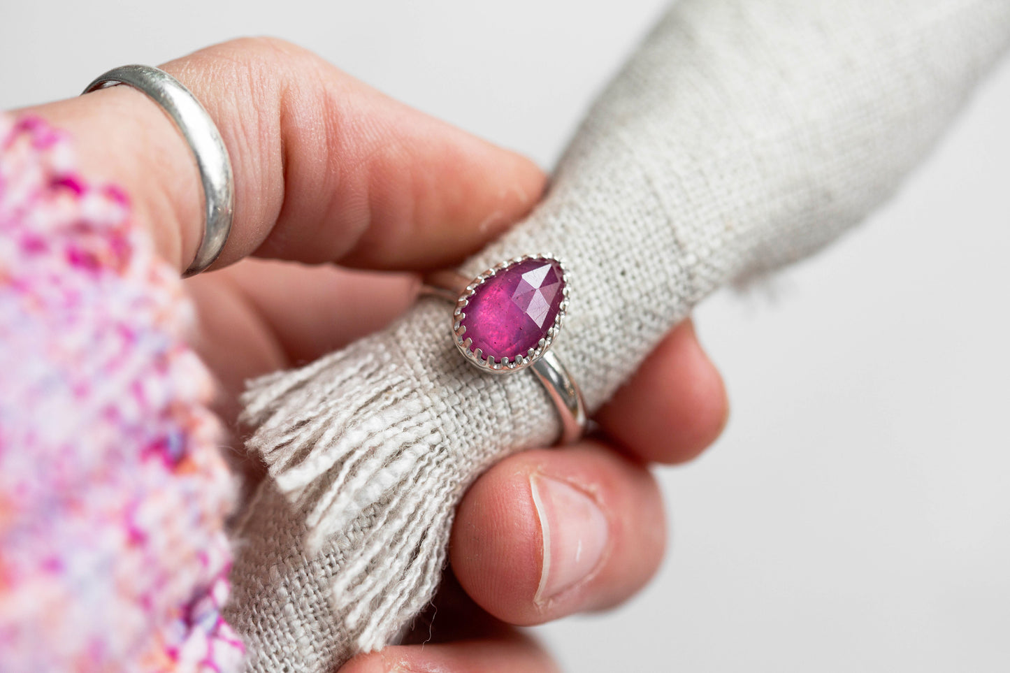 Size 7 | Pink Sapphire Ring | #4