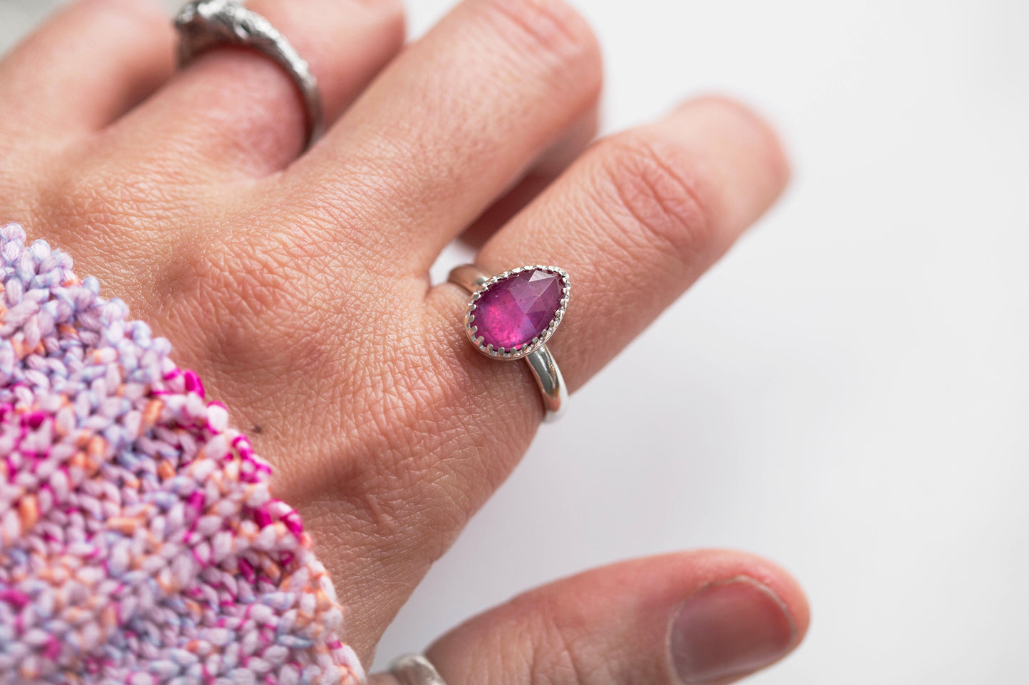 Size 7 | Pink Sapphire Ring | #4