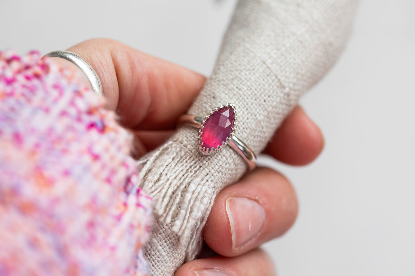 Size 7.75 | Pink Sapphire Ring | #6