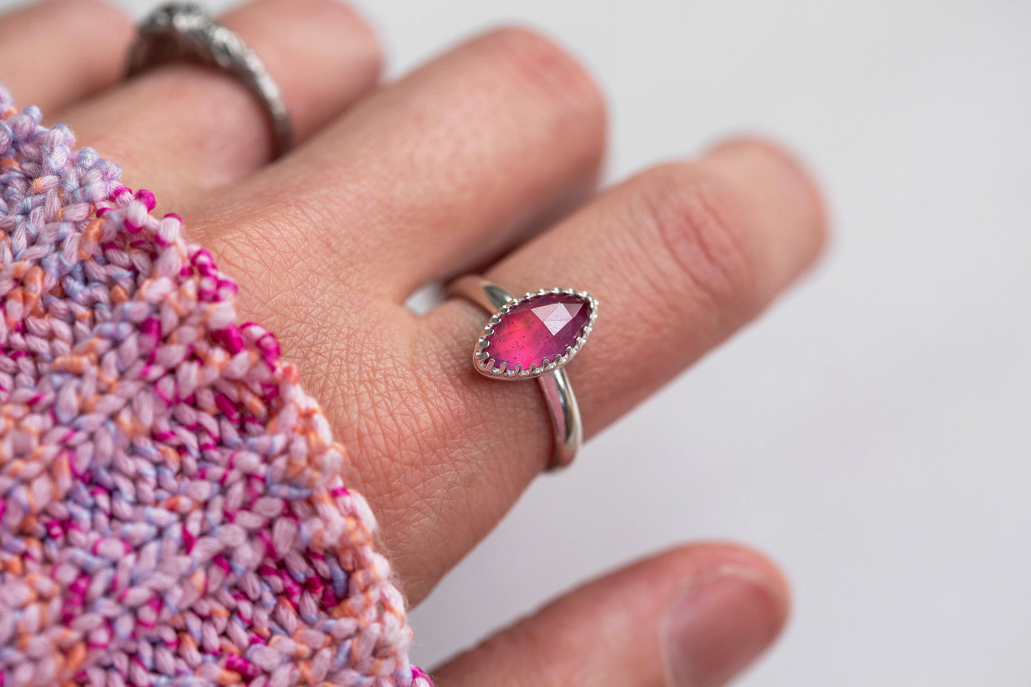 Size 7.75 | Pink Sapphire Ring | #6