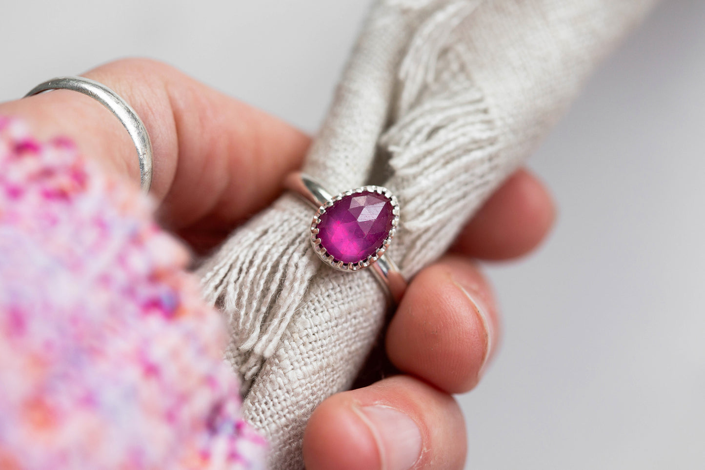Size 9.5 | Pink Sapphire Ring | #7