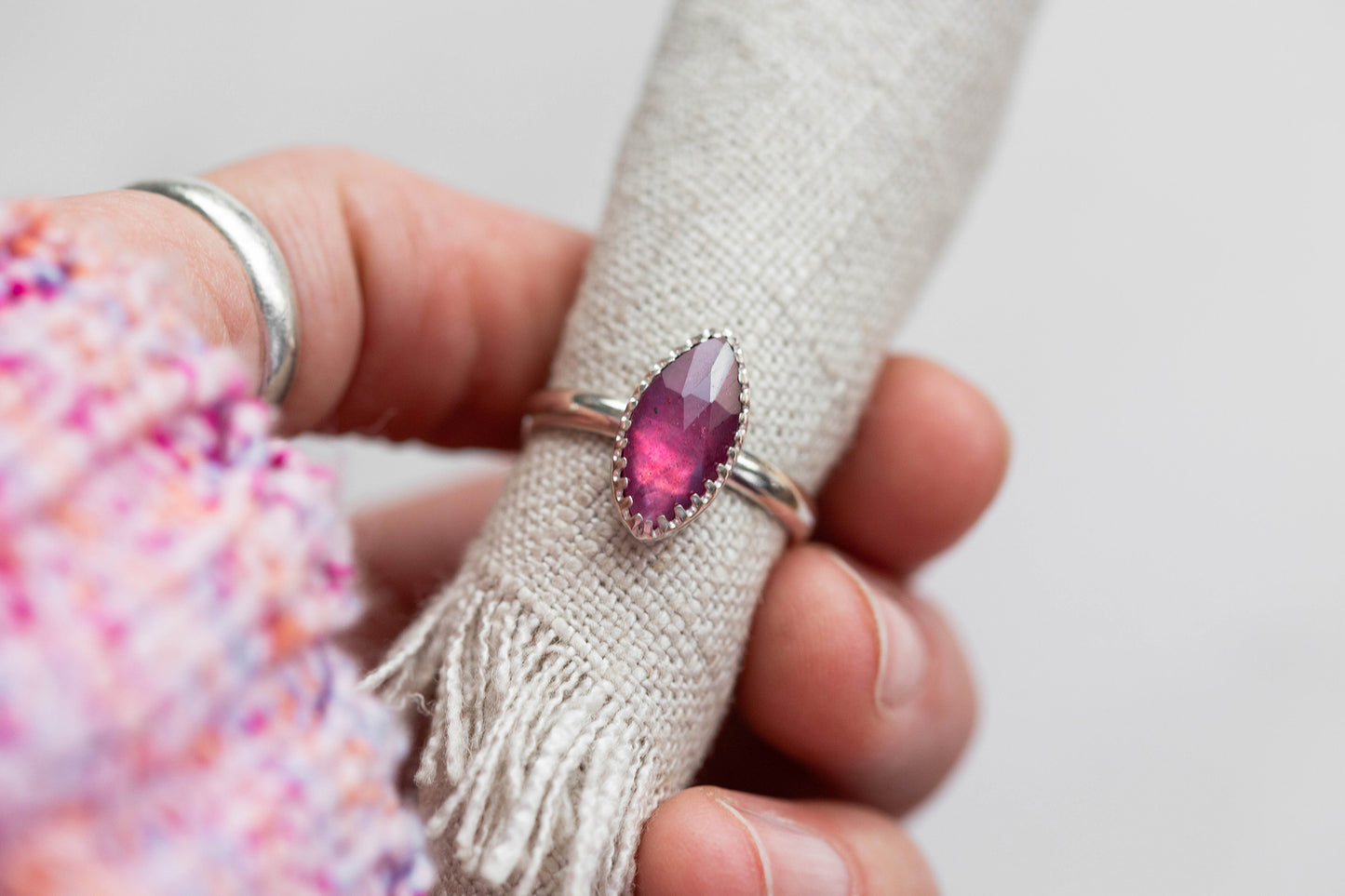 Size 8 | Pink Sapphire Ring | #10