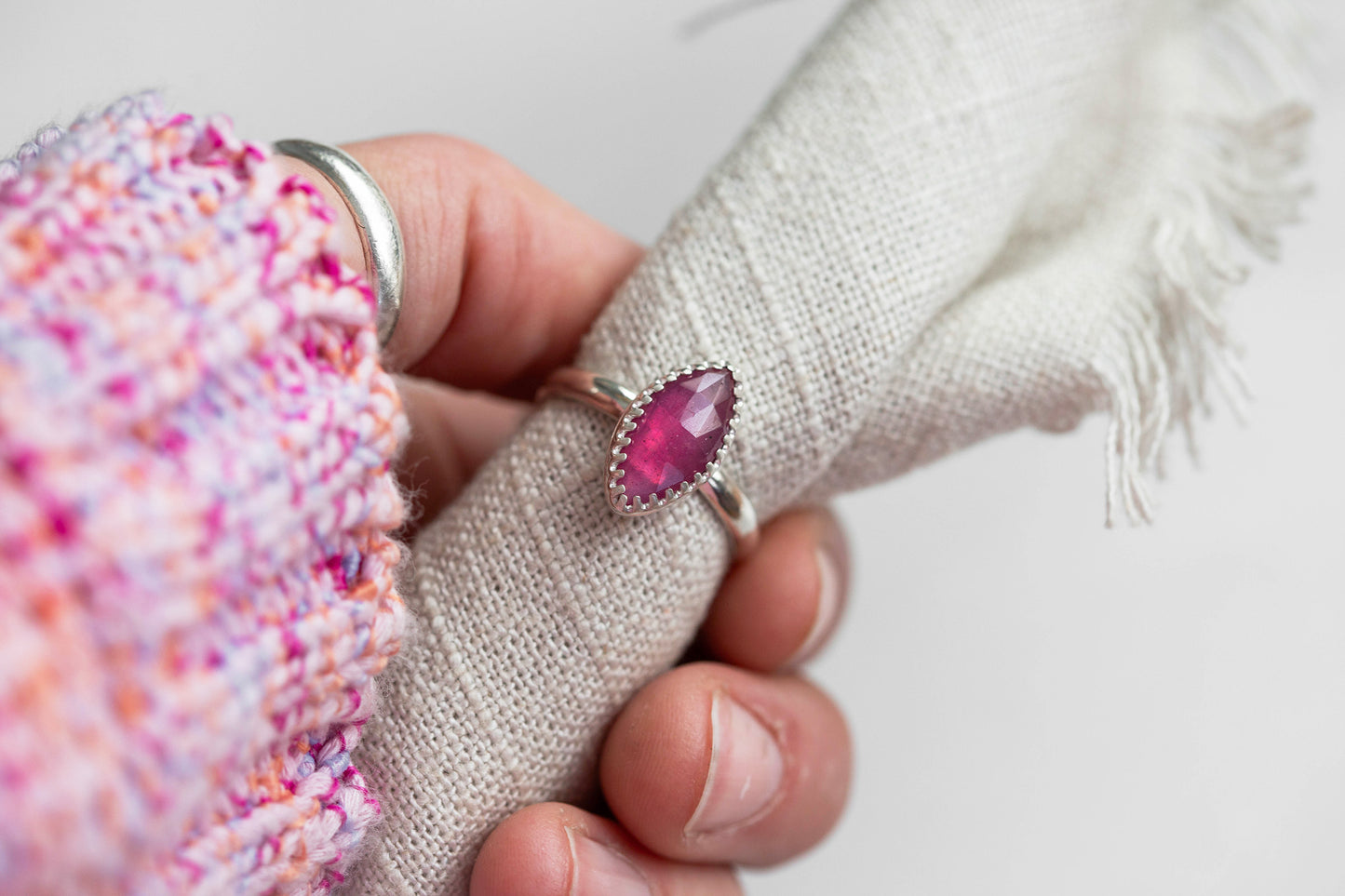Size 8.75 | Pink Sapphire Ring | #13