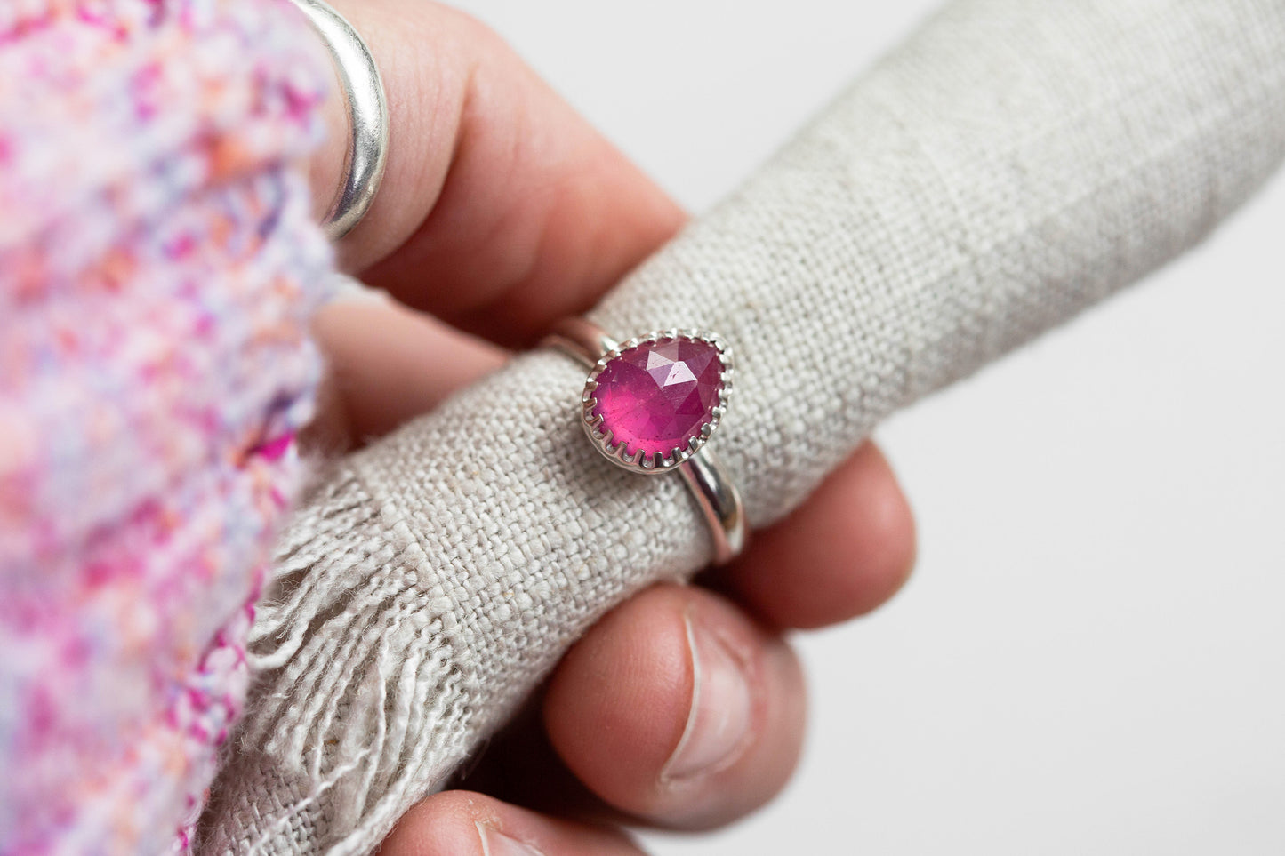 Size 7 | Pink Sapphire Ring | #23