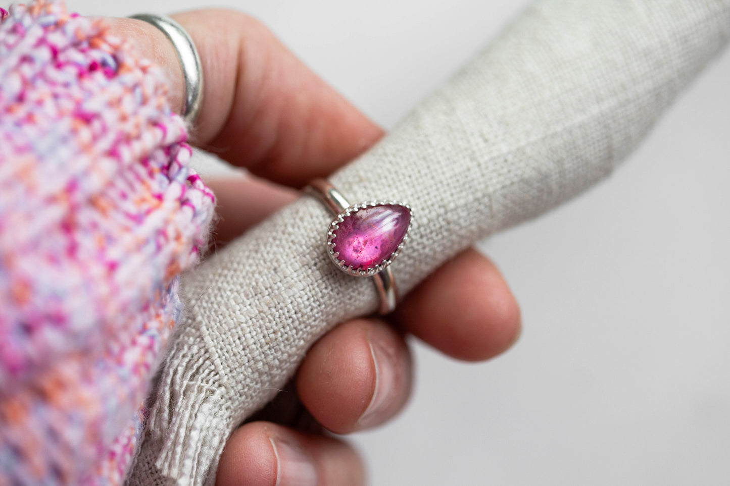 Size 8 | Pink Sapphire Ring | #24