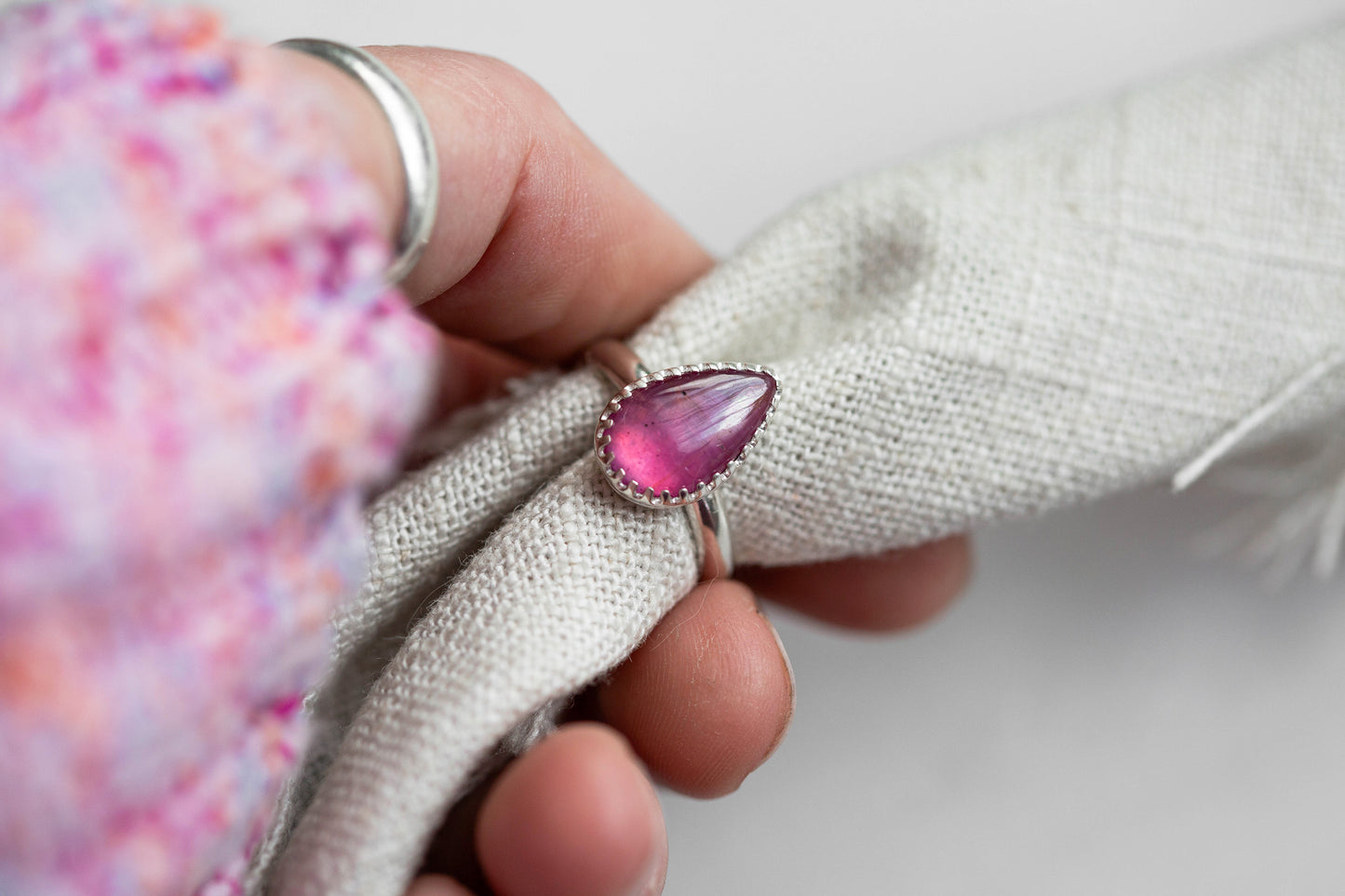 Size 6.5 | Pink Sapphire Ring | #27