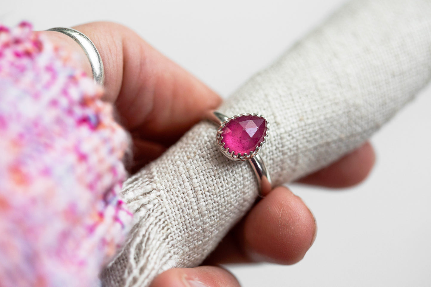 Size 8 | Pink Sapphire Ring | #31