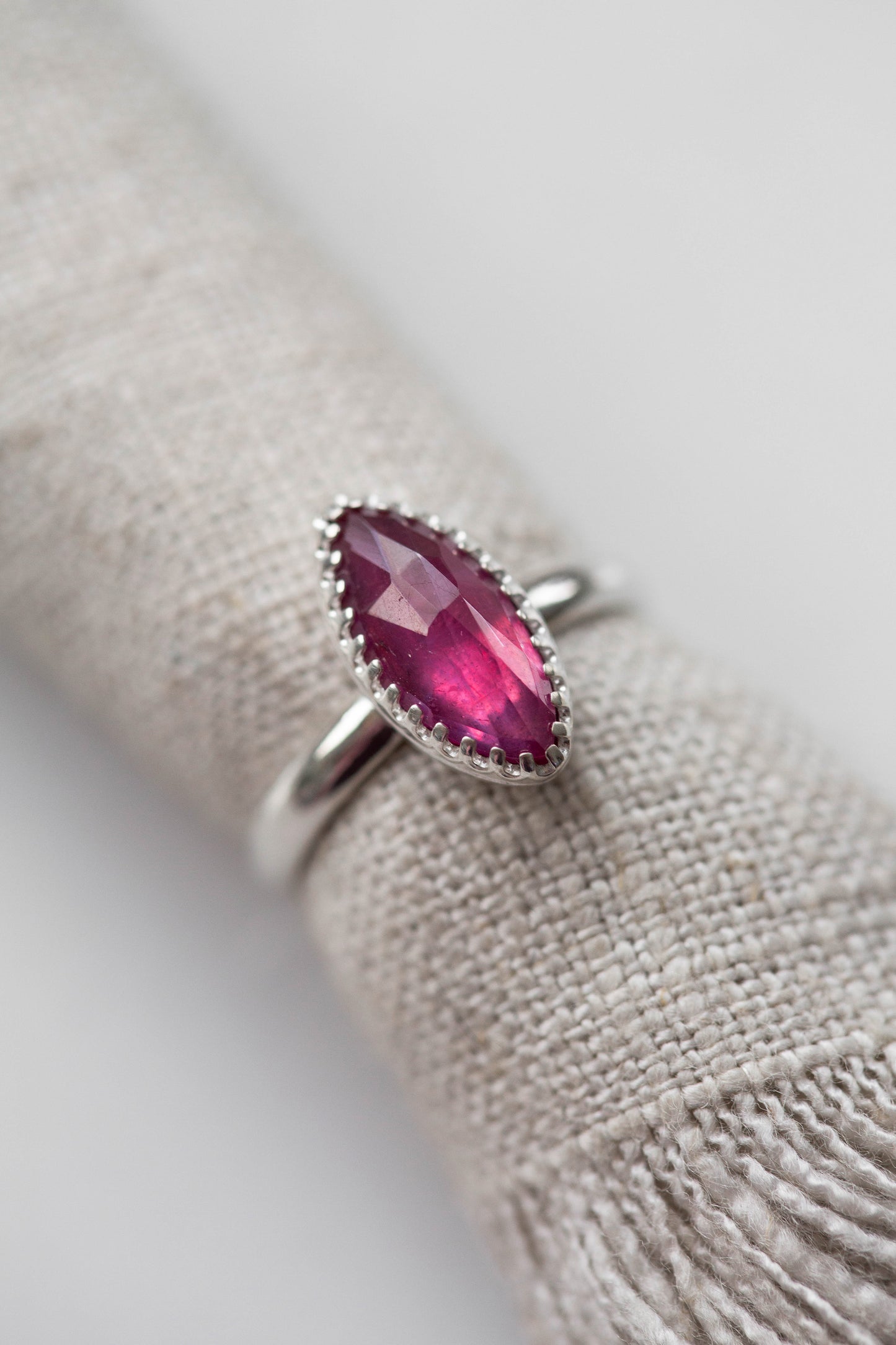 Size 8.5 | Pink Sapphire Ring | #33