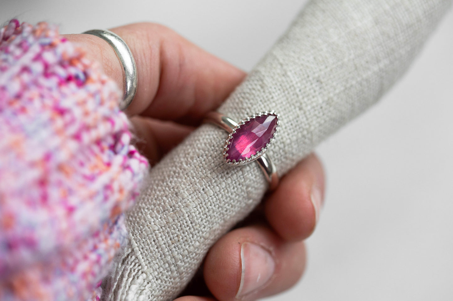 Size 8.5 | Pink Sapphire Ring | #33
