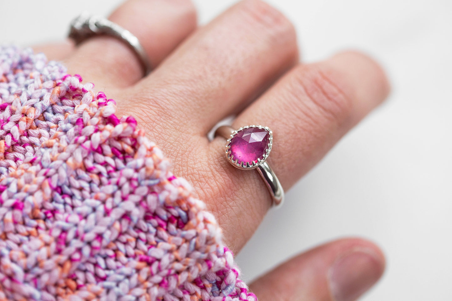 Size 8.5 | Pink Sapphire Ring | #34