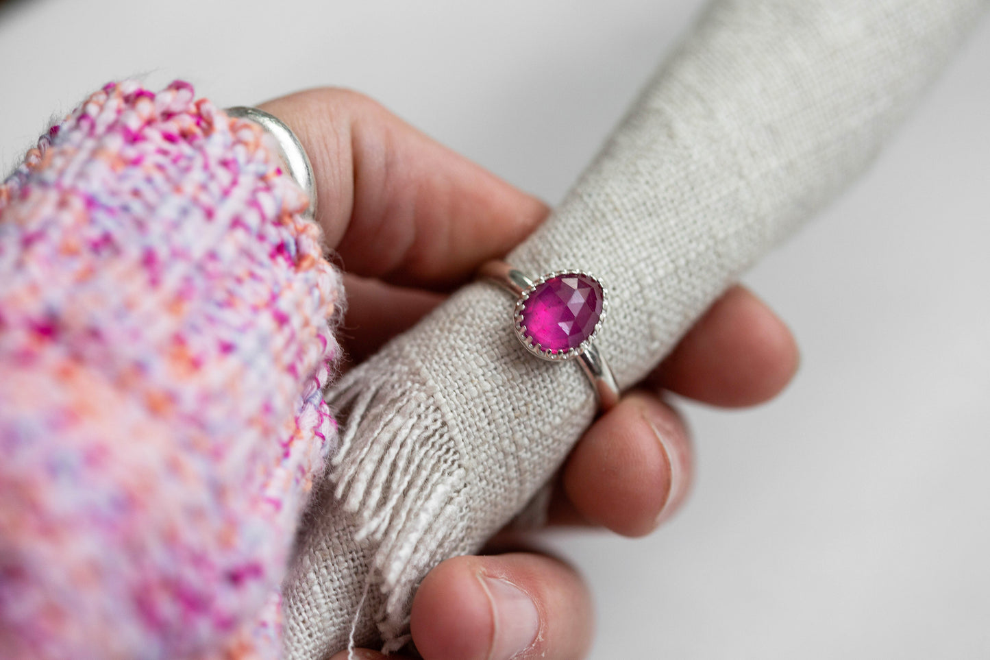 Size 9.5 | Pink Sapphire Ring | #36