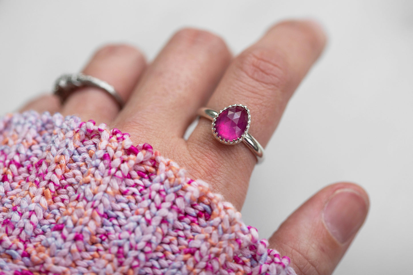 Size 9.5 | Pink Sapphire Ring | #36