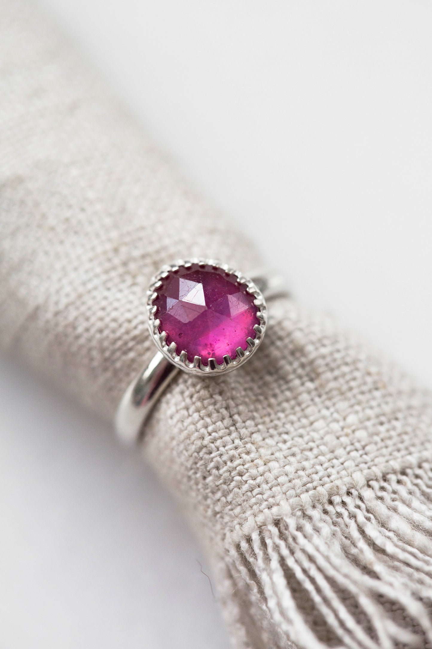 Size 8 | Pink Sapphire Ring | #39