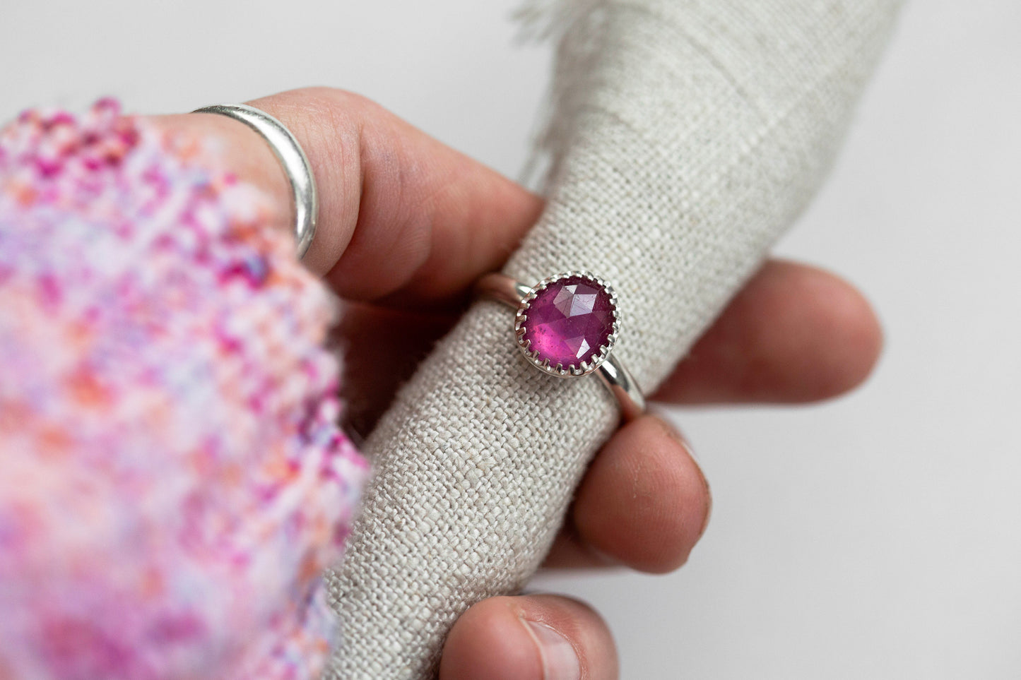 Size 8 | Pink Sapphire Ring | #39