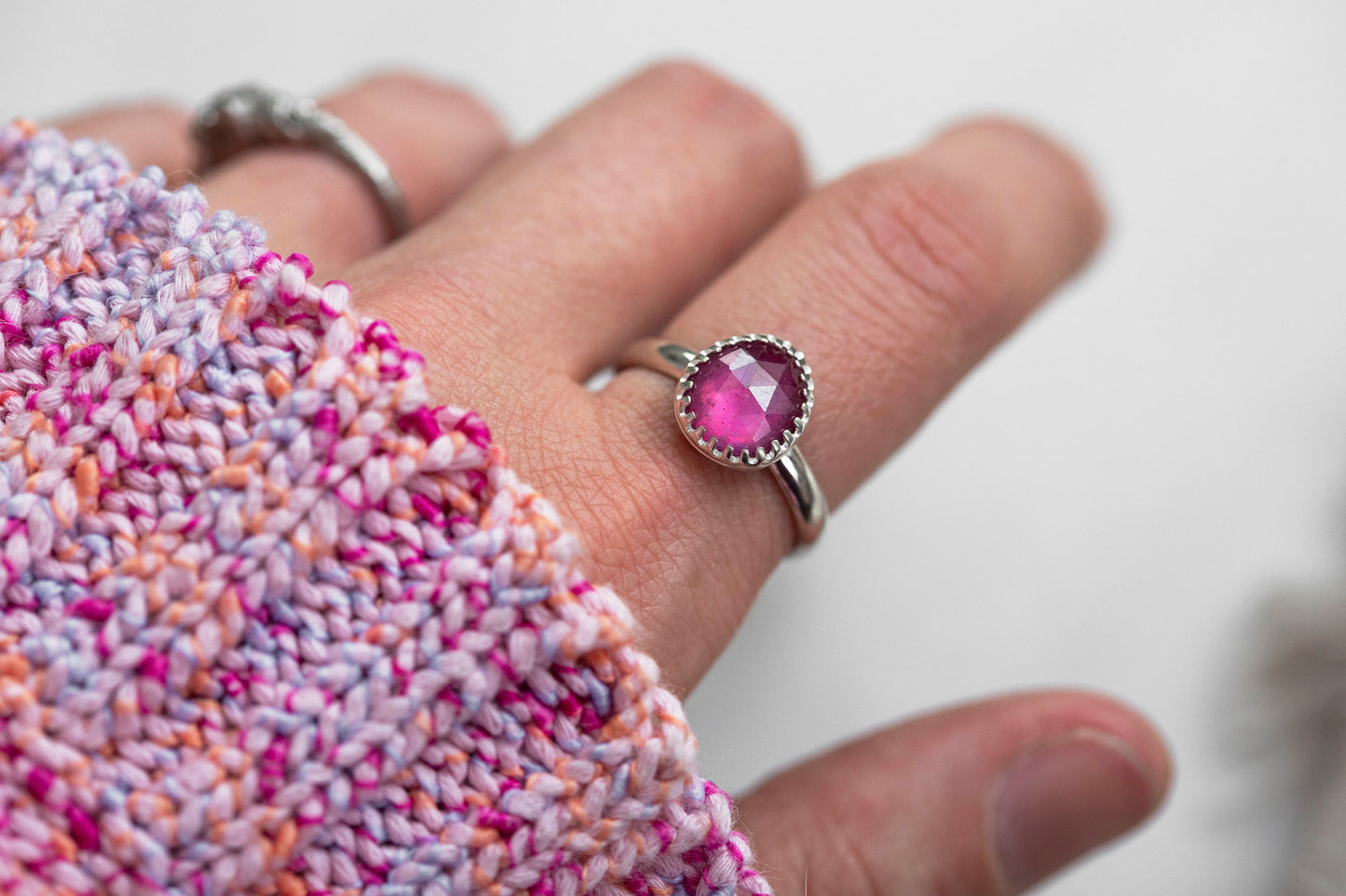 Size 8 | Pink Sapphire Ring | #39