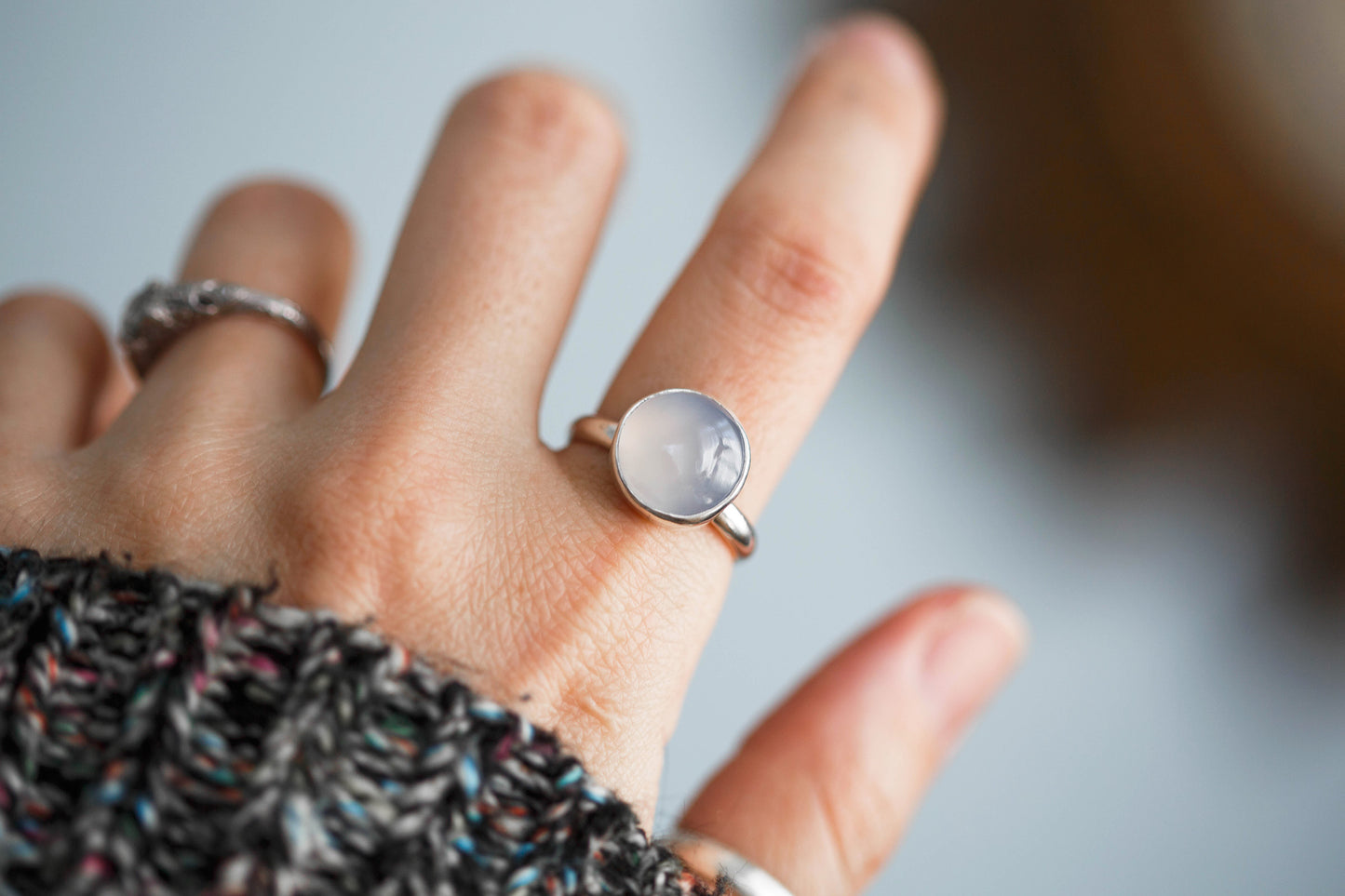 Size 8 | Lavender Chalcedony Ring | #2