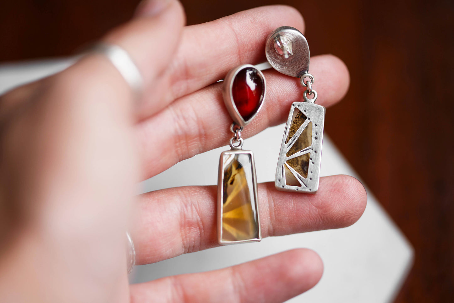 Butterfly in the Berry Patch Earrings | #2