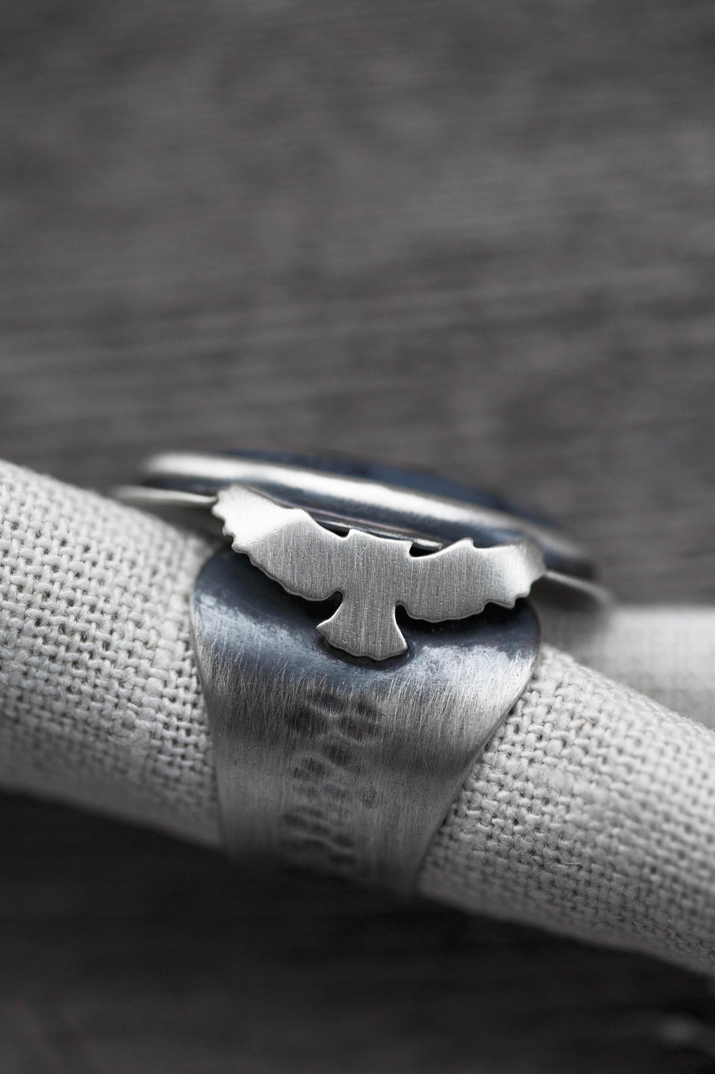 Size 8.5 | The Owl's Path Ring | Wide Saddle Band | #4