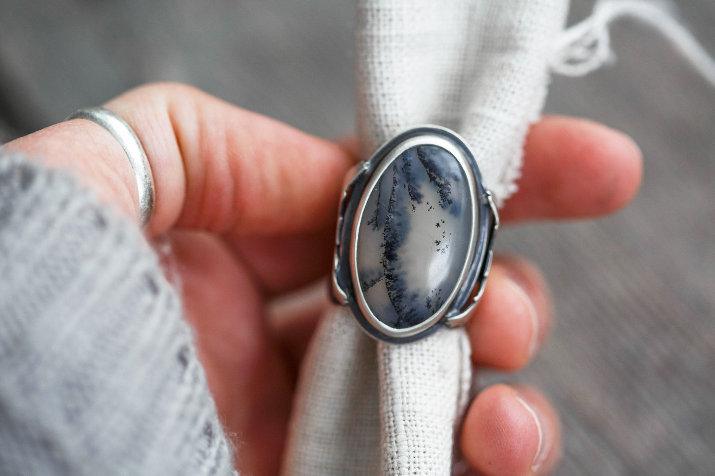 Size 8.5 | The Owl's Path Ring | Wide Saddle Band | #4