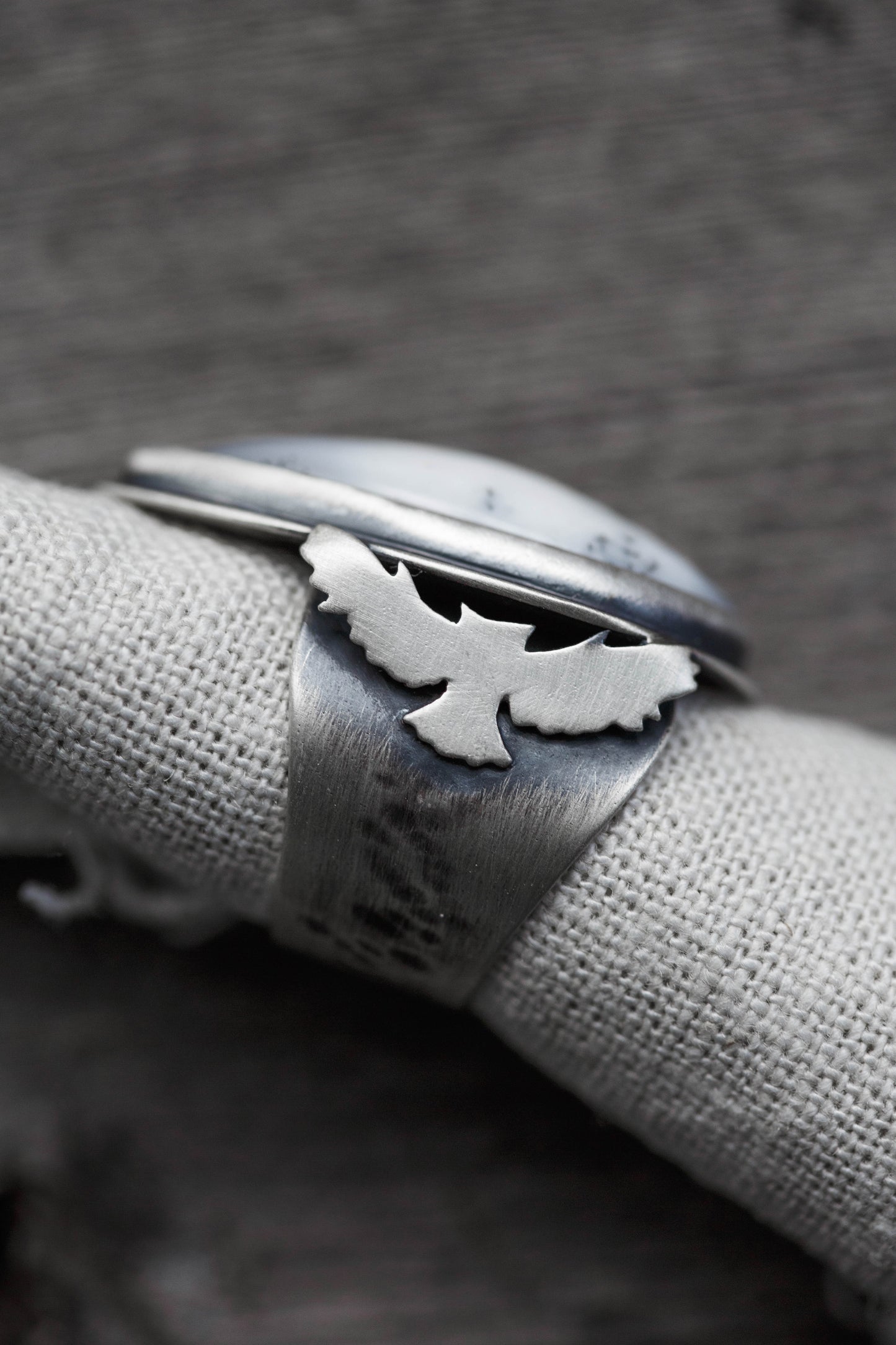 Size 10 | The Owl's Path Ring | Wide Saddle Band | #6