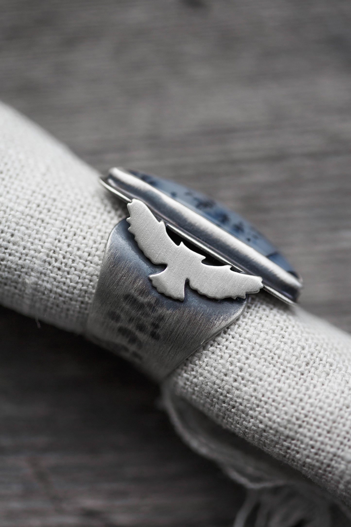 Size 7 | The Owl's Path Ring | Wide Saddle Band | #8