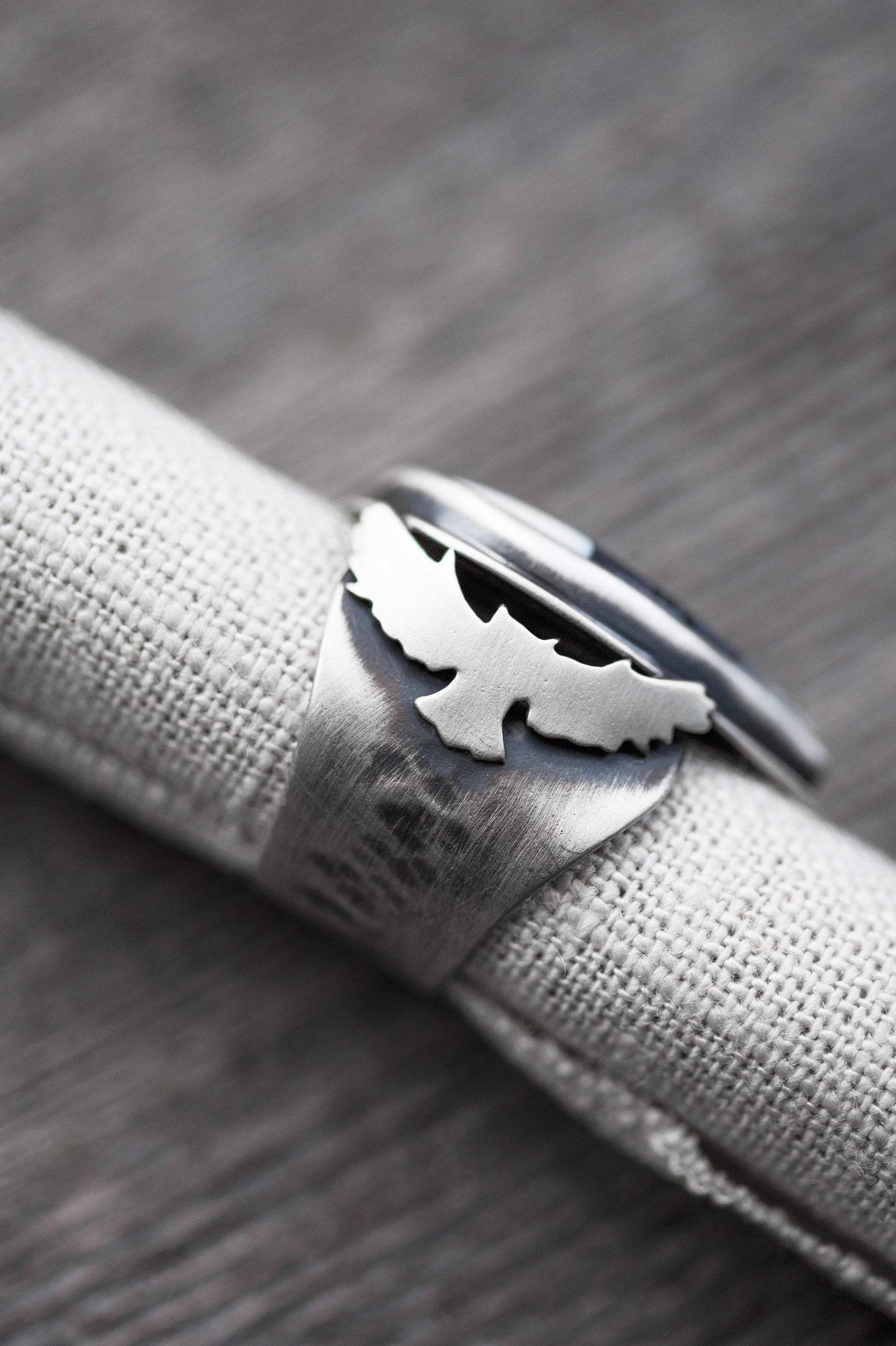 Size 8 | The Owl's Path Ring | Wide Saddle Band | #10