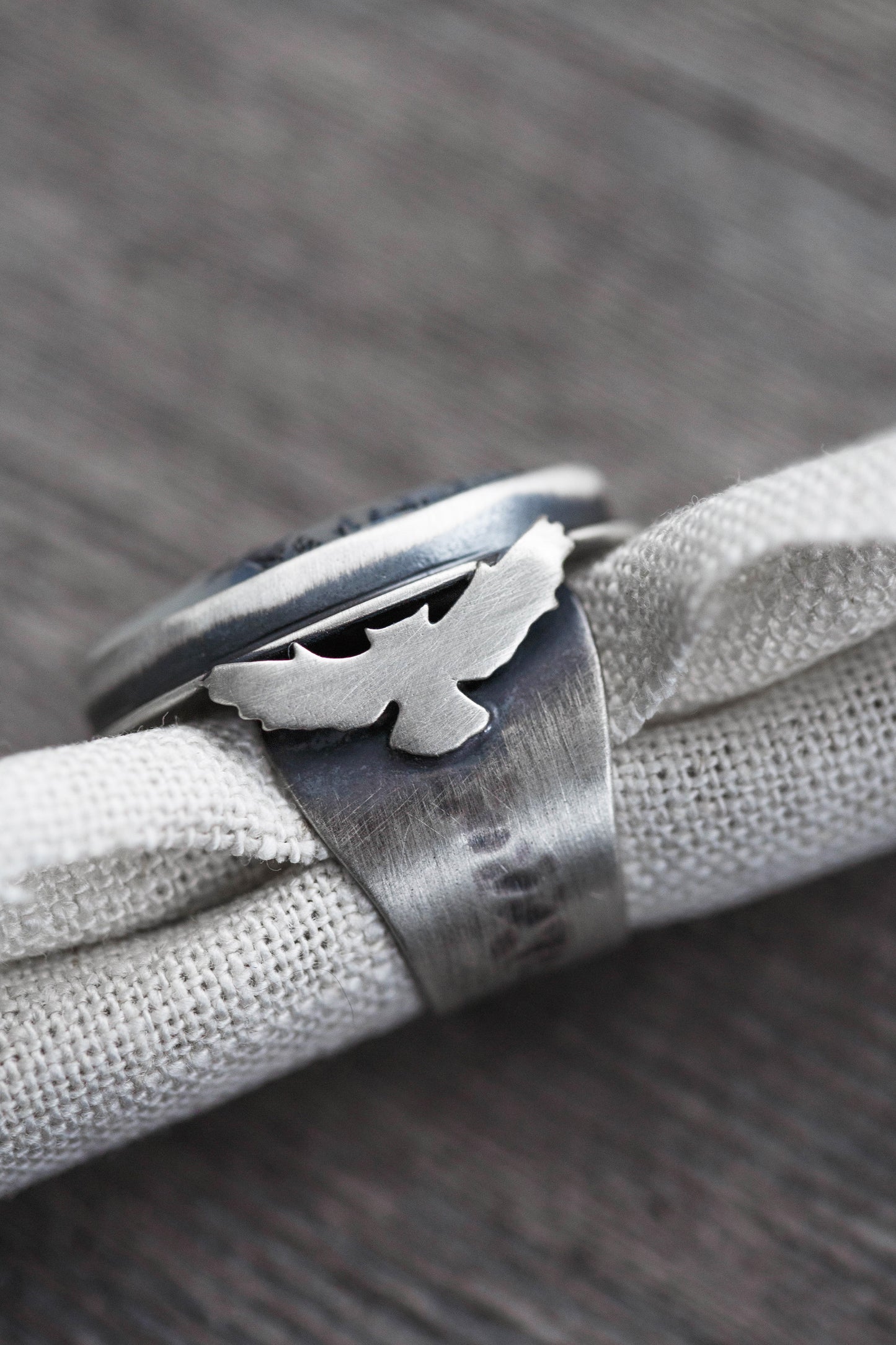 Size 8.25 | The Owl's Path Ring | Wide Saddle Band | #12
