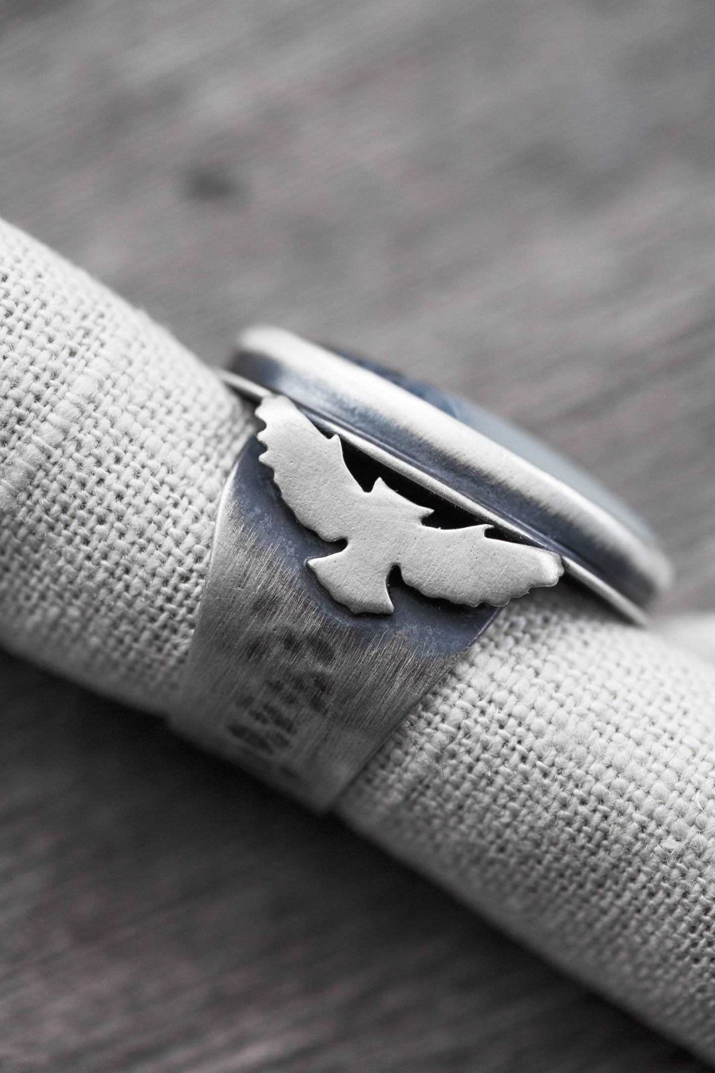 Size 8.25 | The Owl's Path Ring | Wide Saddle Band | #12