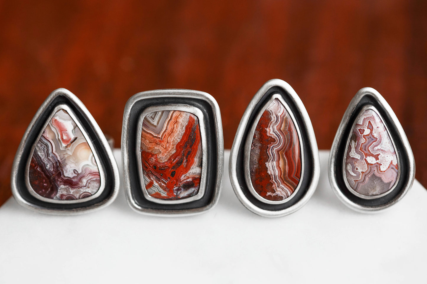 Size 8.75 | Tempered Ring, v. III | Hammered Rectangle Band | #5