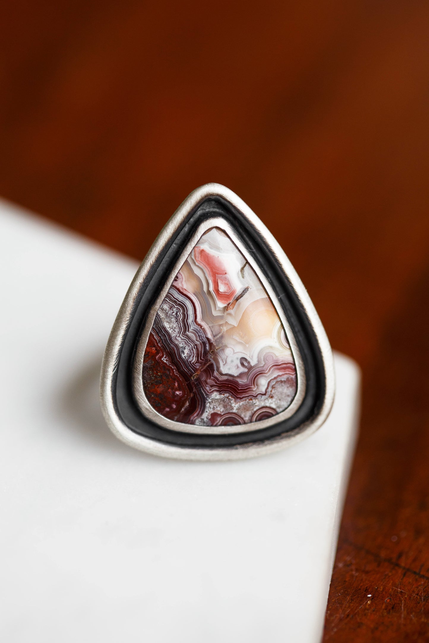 Size 10.25 | Tempered Ring, v. III | Hammered Rectangle Band | #1