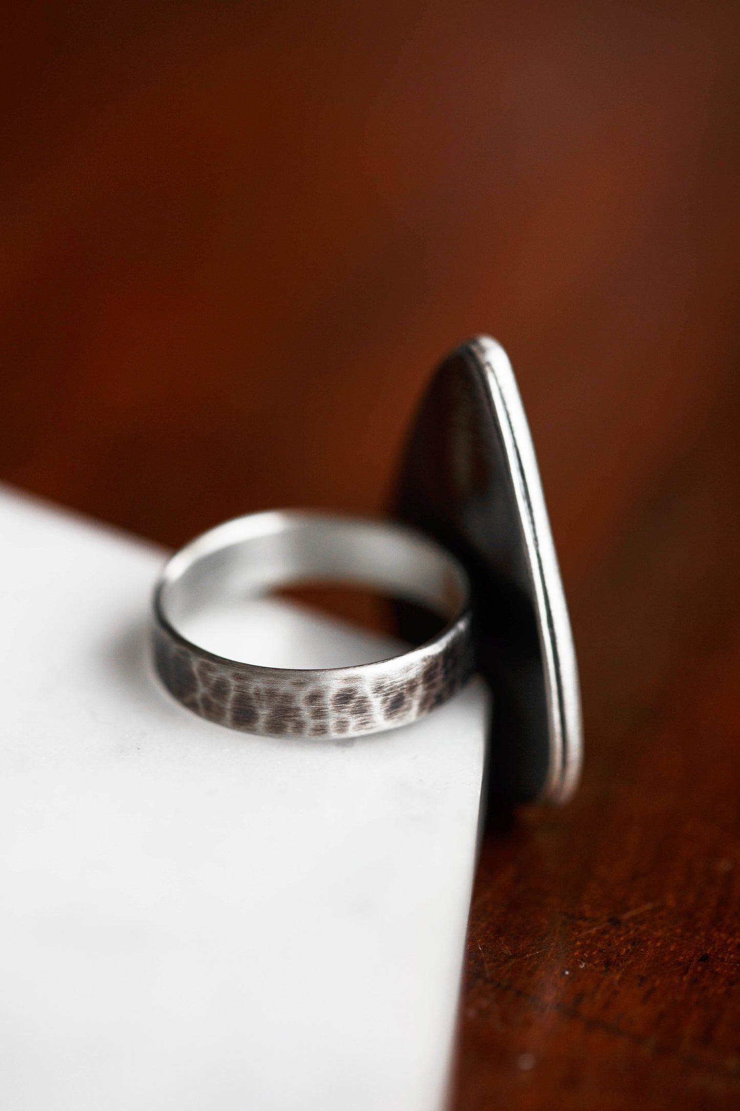 Size 6.25 | Tempered Ring, v. III | Hammered Rectangle Band | #2