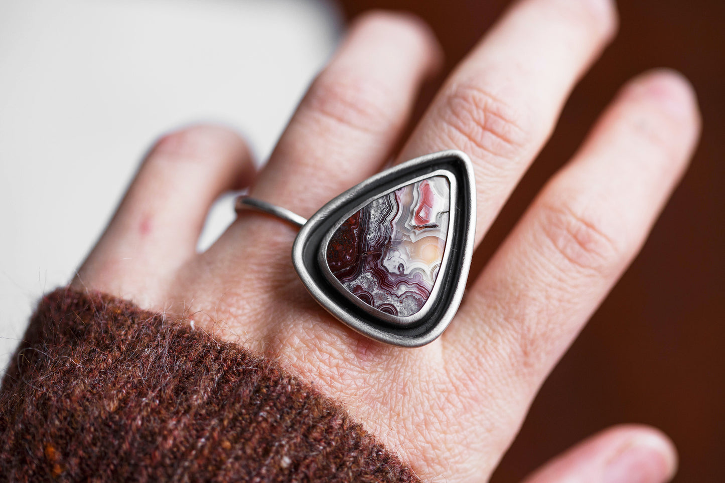 Size 10.25 | Tempered Ring, v. III | Hammered Rectangle Band | #1
