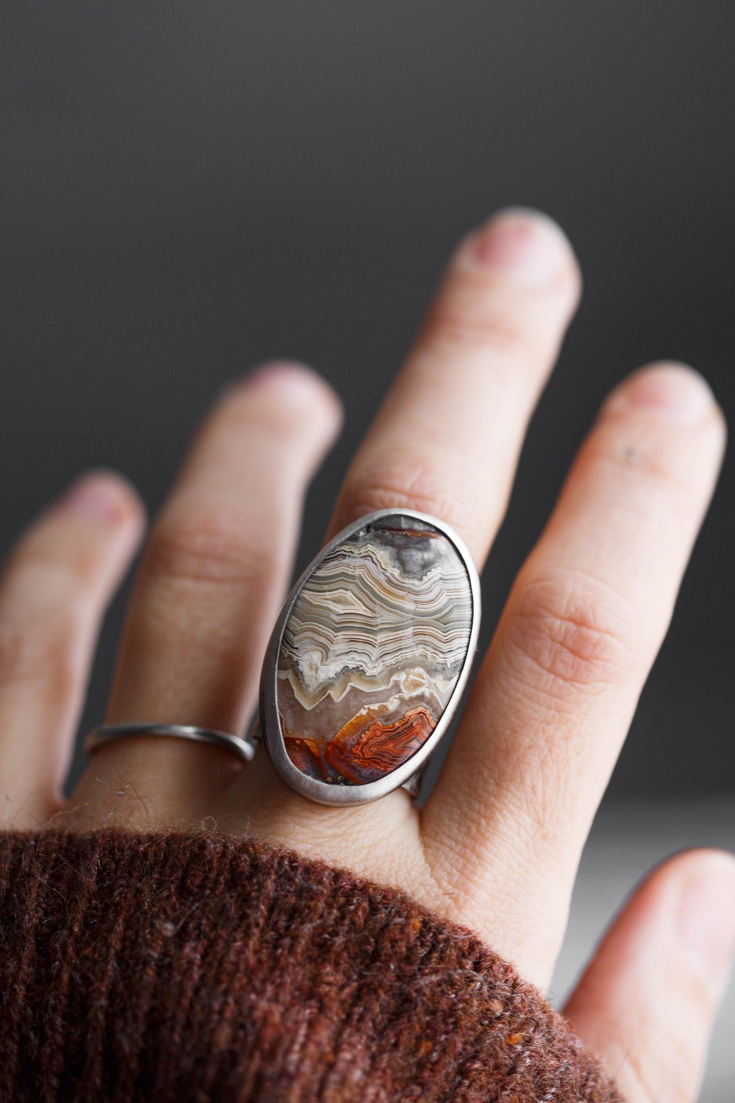 Size 7.5 | Tempered Ring, v. I | Wide Cloud Bank Band | #2
