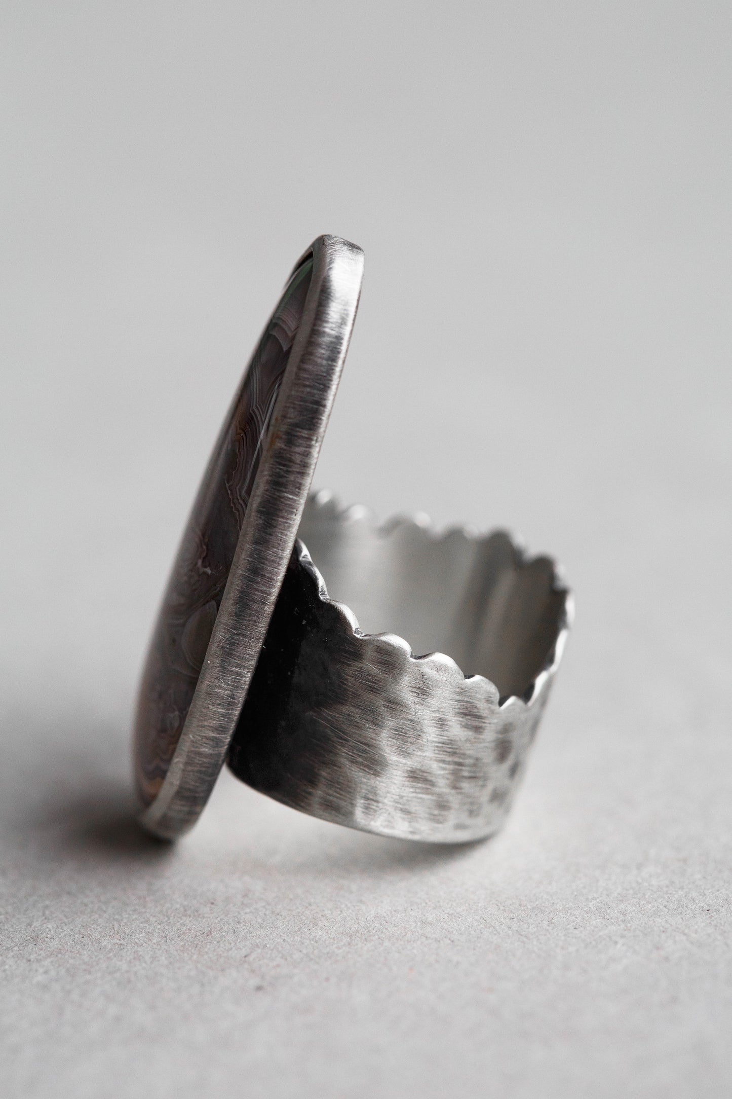 Size 8.75 | Tempered Ring, v. I | Wide Cloud Bank Band | #3