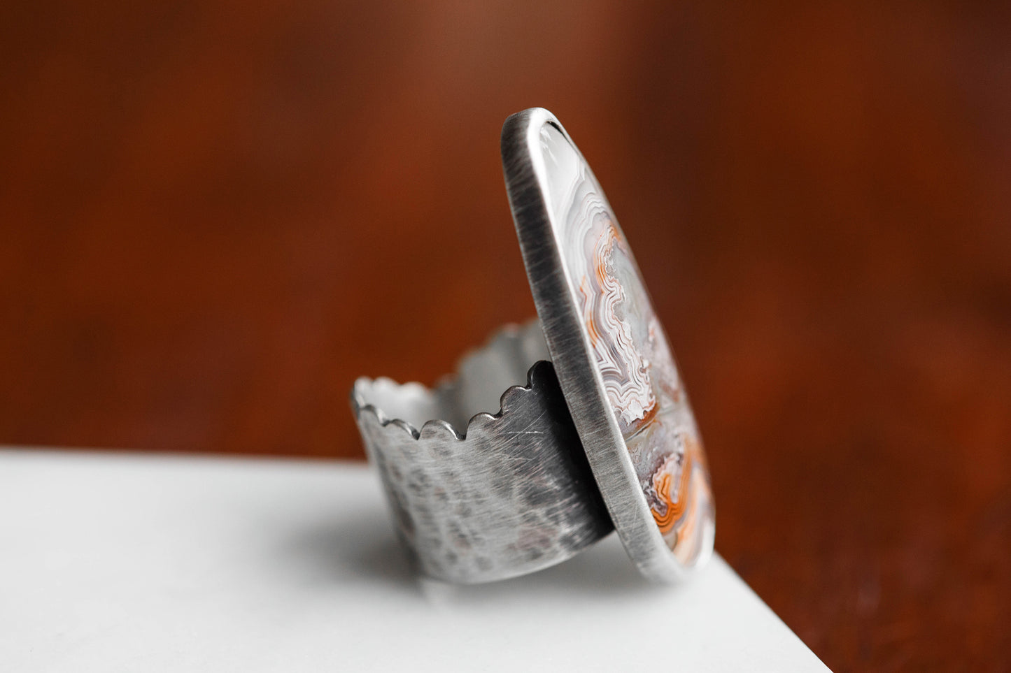 Size 8.75 | Tempered Ring, v. I | Wide Cloud Bank Band | #3
