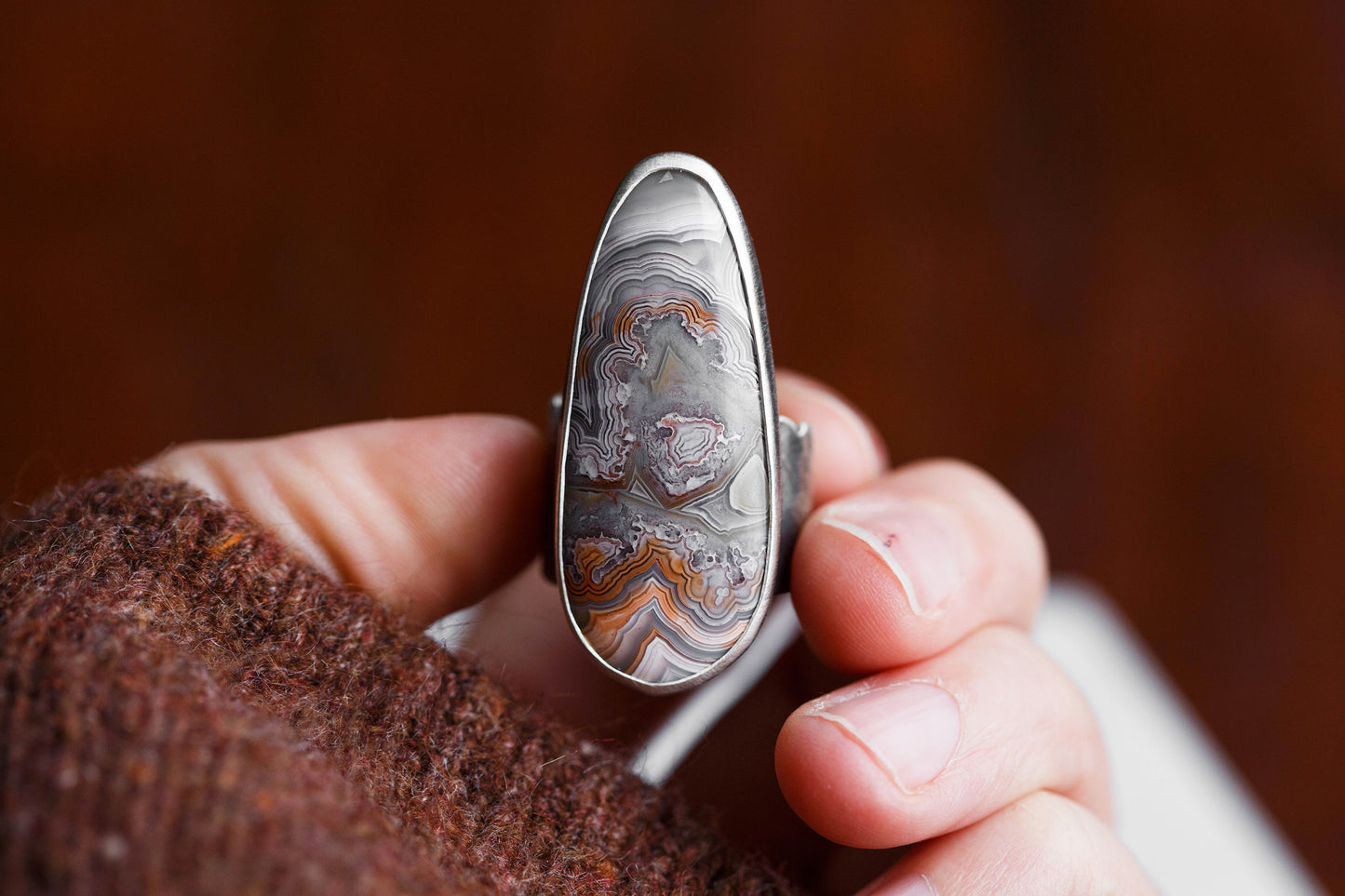 Size 8.75 | Tempered Ring, v. I | Wide Cloud Bank Band | #3