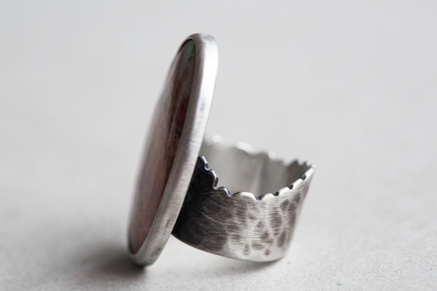 Size 8.5 | Tempered Ring, v. I | Wide Cloud Bank Band | #4