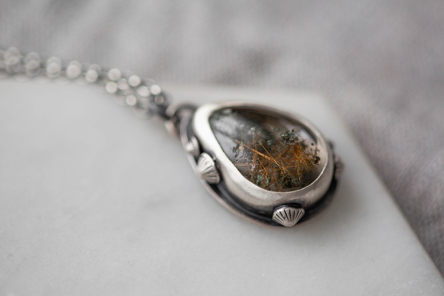 Small | Barnacled Tidal Pool Necklace | #7