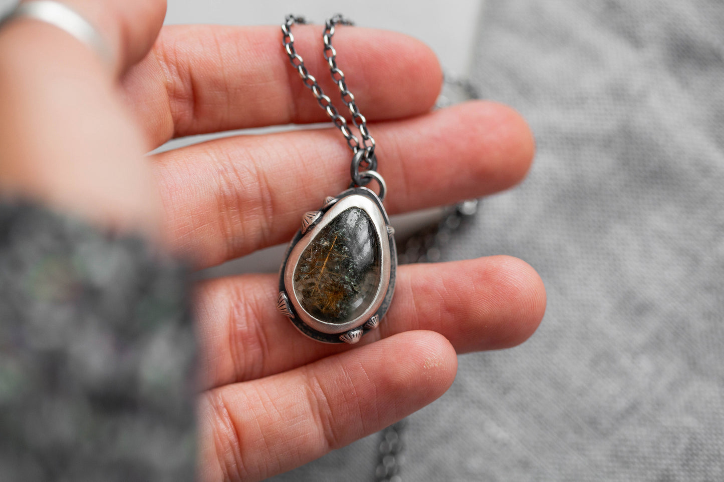 Small | Barnacled Tidal Pool Necklace | #7