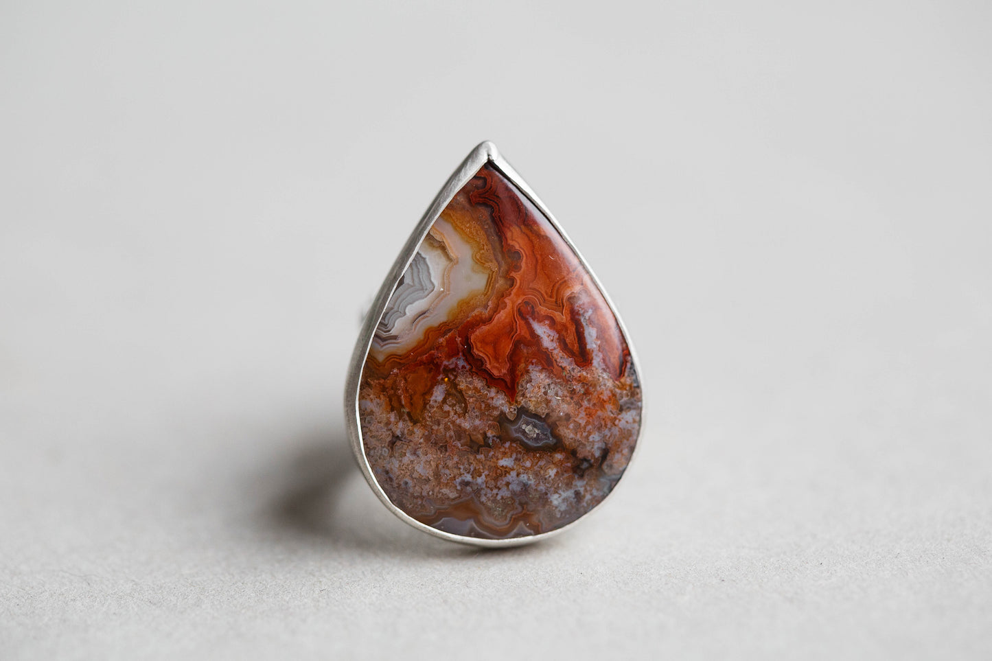 Size 8 | Tempered Ring, v. I | Wide Cloud Bank Band | #5