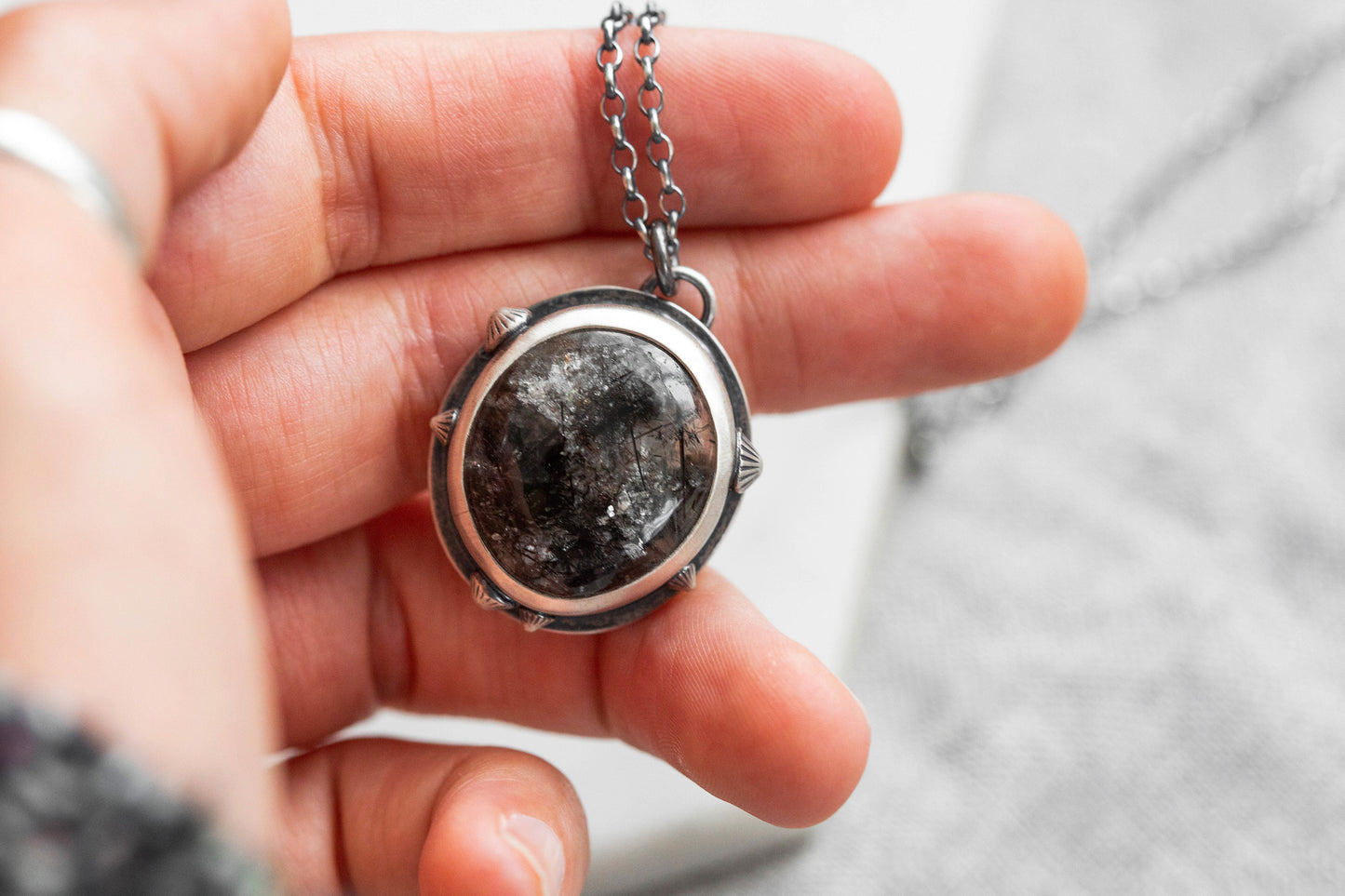 Small | Barnacled Tidal Pool Necklace | #8