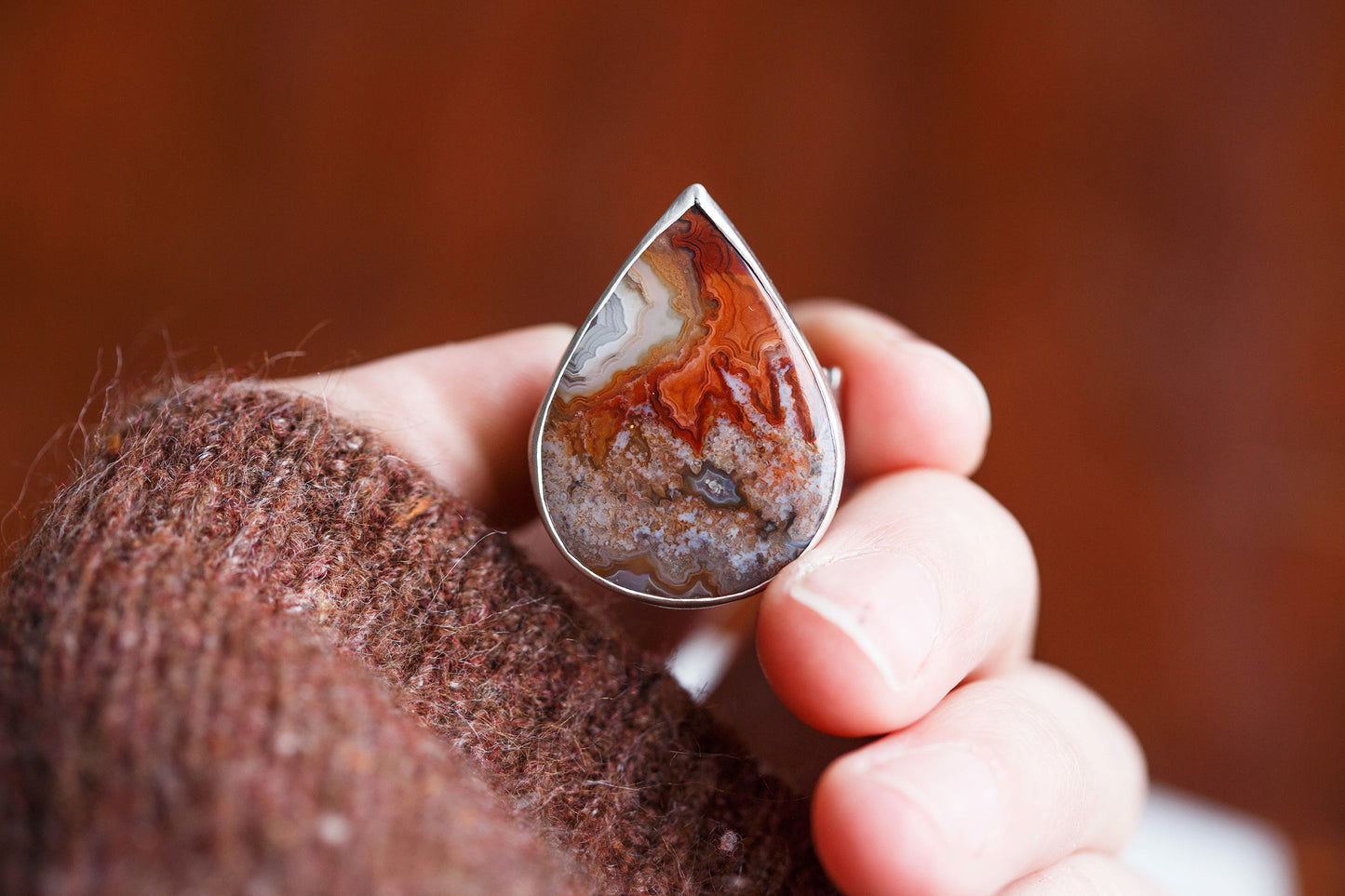 Size 8 | Tempered Ring, v. I | Wide Cloud Bank Band | #5