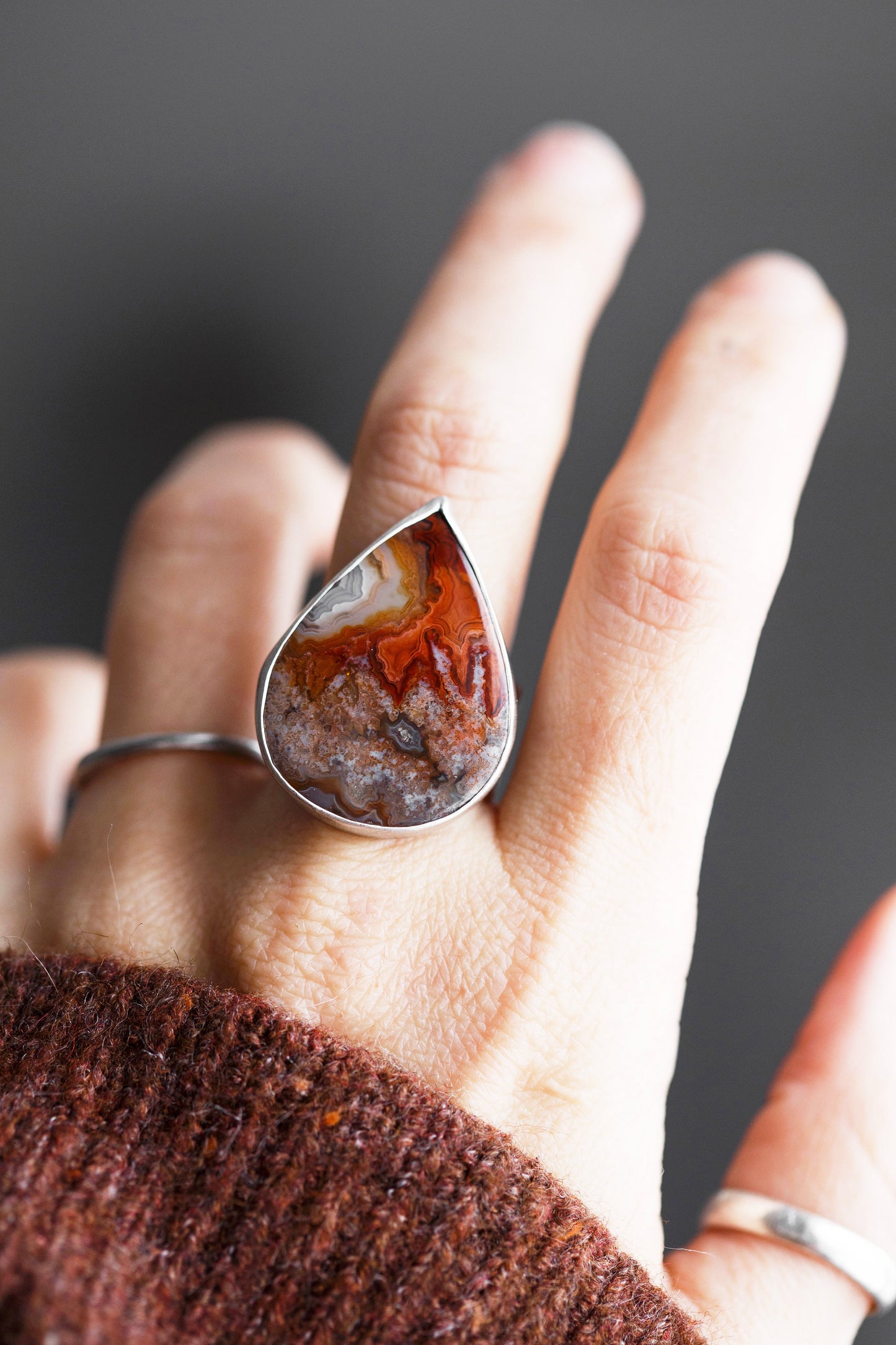 Size 8 | Tempered Ring, v. I | Wide Cloud Bank Band | #5