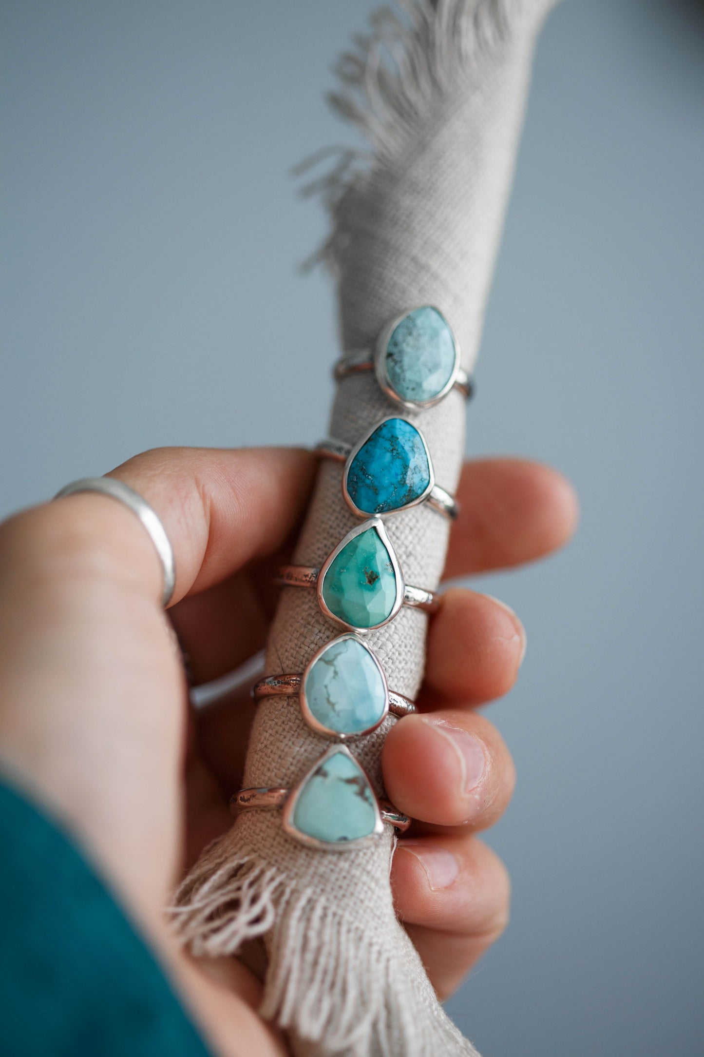 Size 8.5 | Fragmentary Blue Ring | #12