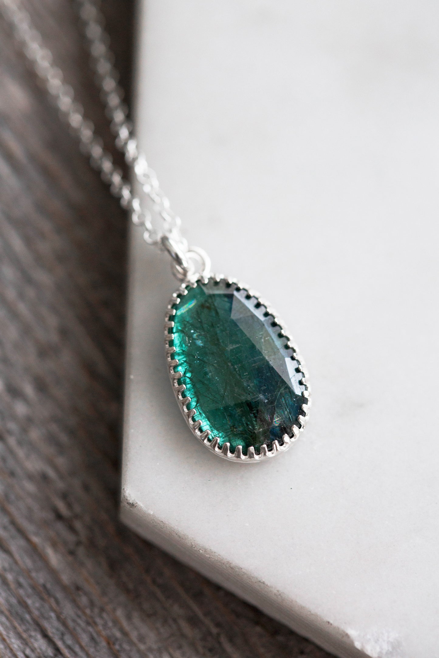 Simple Kyanite Drop Necklace | #8