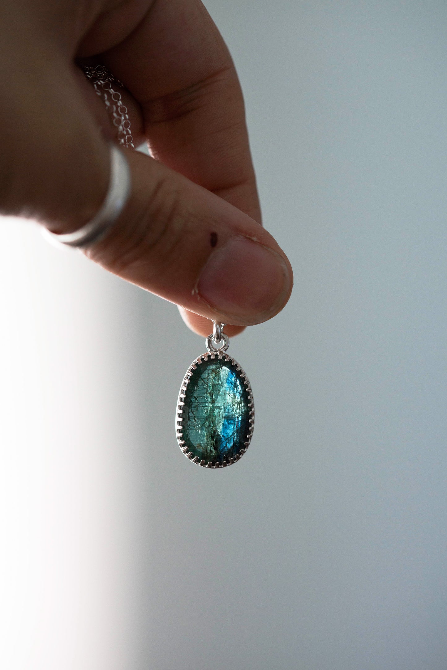 Simple Kyanite Drop Necklace | #8