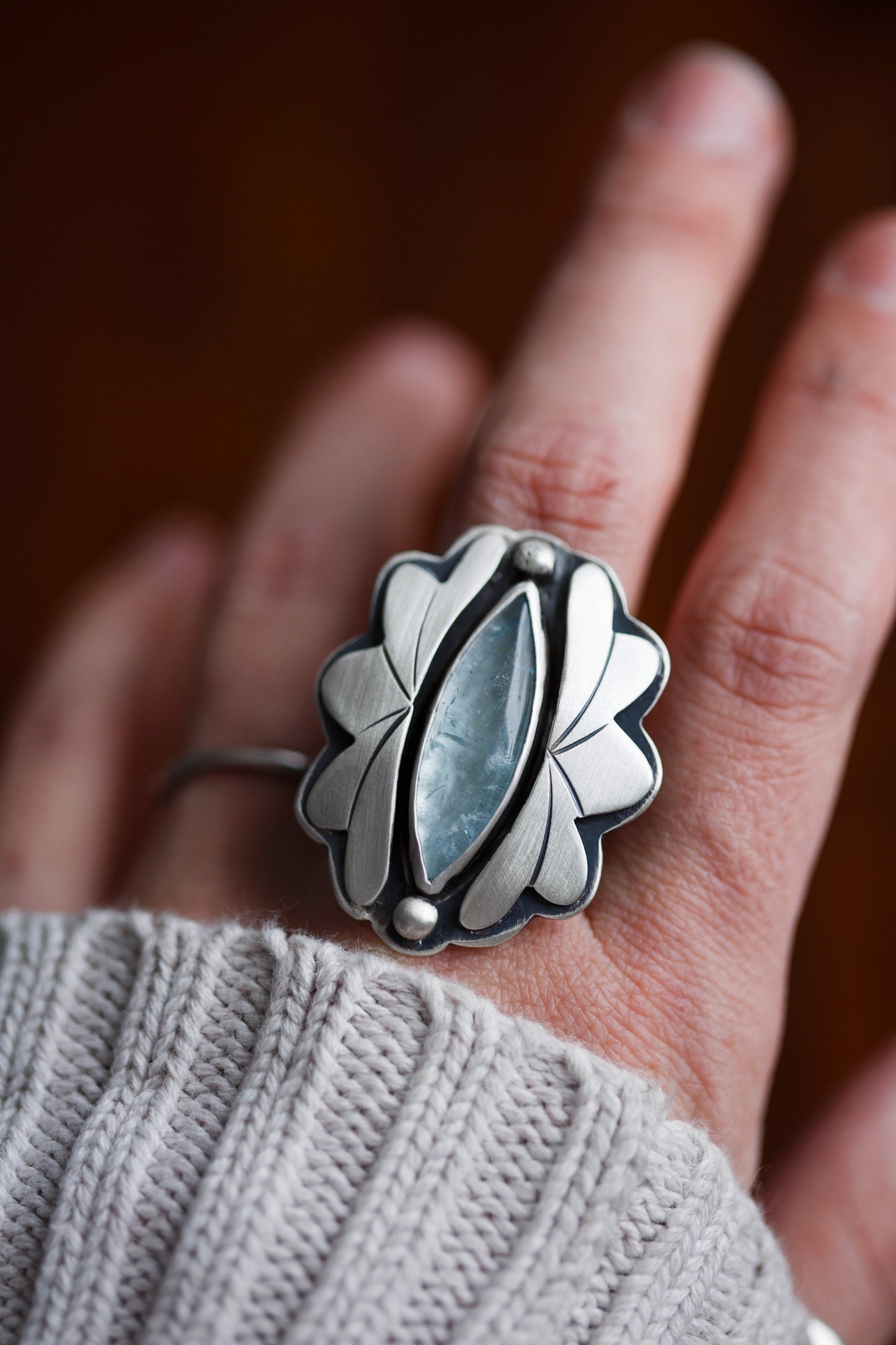 Size 7.75 | Amongst the Waves Ring | #8