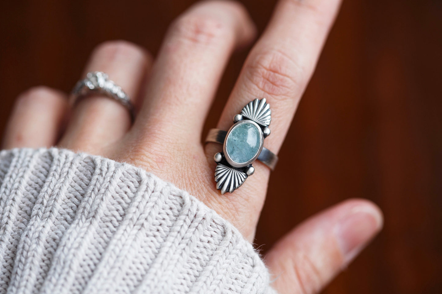 Size 8 | Fins of Frost Ring | #2