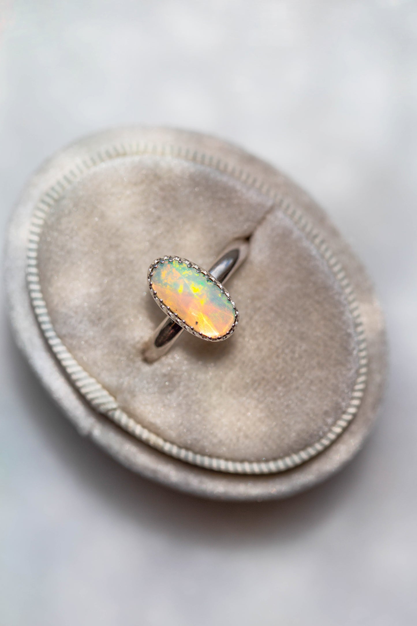 Size 8.5 | Simple Opal Ring | #22